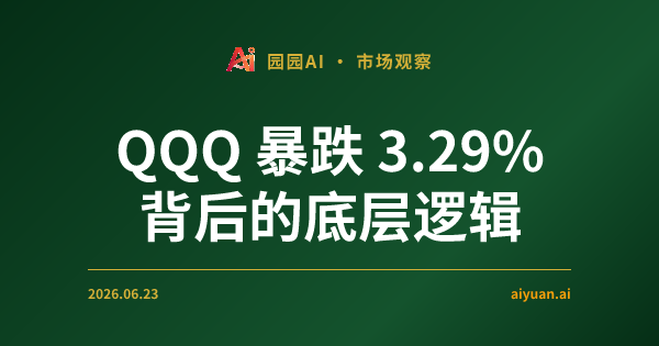 QQQ 暴跌 3.29% 背后的底层逻辑:通胀预期跳升与板块大轮动