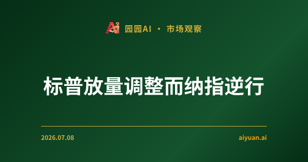 标普放量调整而纳指逆行:地缘动荡下的半导体护城河与期权避险潮