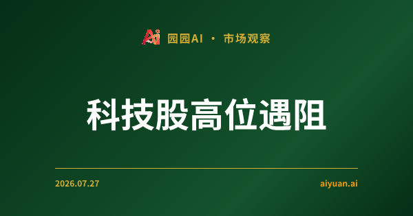 2026 美股盘后深度解读:科技股高位遇阻,地缘摩擦叠加期权对冲,如何看透当下的割裂行情?