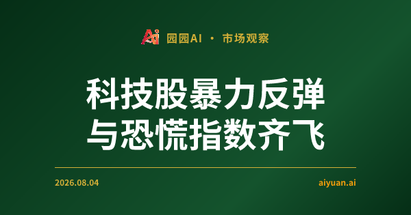 科技股暴力反弹与恐慌指数齐飞,市场在豪赌还是避险?