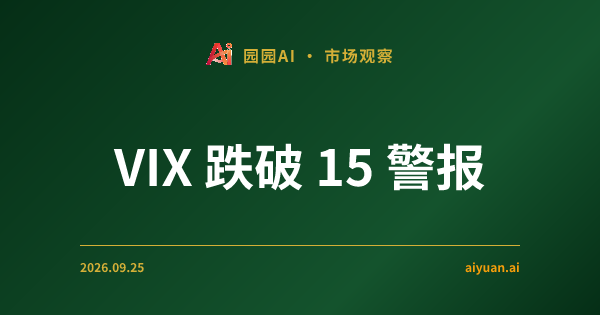 VIX 跌破 15 警报：SPY 创高下的期权暗流与议员抛售潮深度解析
