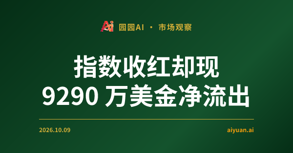指数收红却现 9290 万美金净流出：警惕这种典型的“资金背离”信号