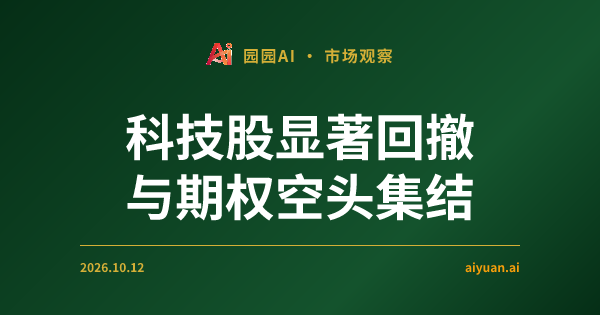 科技股显著回撤与期权空头集结：深度解析美股 2026 年 10 月 12 日资金流向