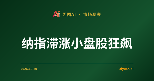纳指滞涨小盘股狂飙，4210 万美金期权离场：揭秘美股背后的不对称博弈